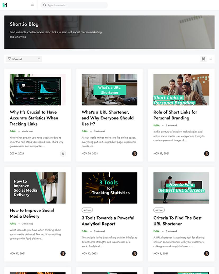 Short.io Blog - Dashi Theme