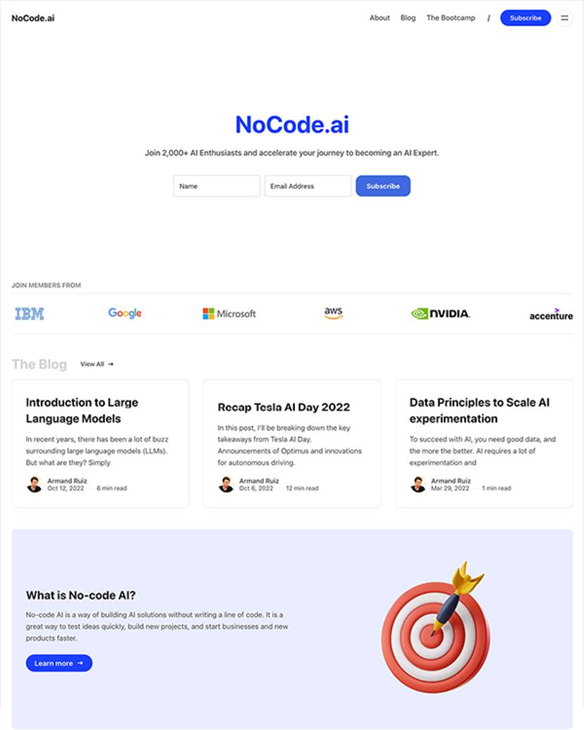 NoCode.ai - Fumio Theme