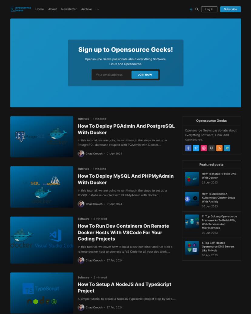 Opensource Geeks - Nikko Theme