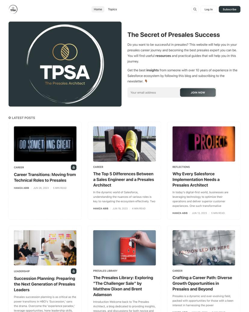 The Presales Architect - Tuuli Theme