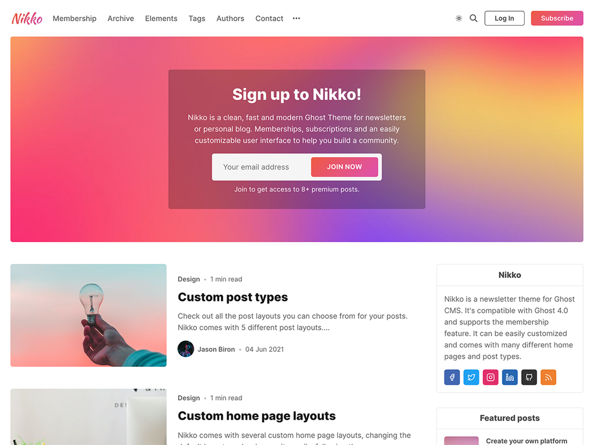 Nikko Ghost Theme